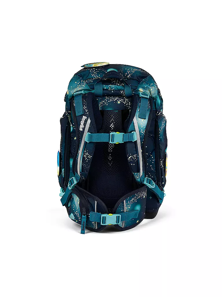 ERGOBAG Schultaschen Set 6tlg PACK Galaxy Glow RaumfahrBär dunkelblau