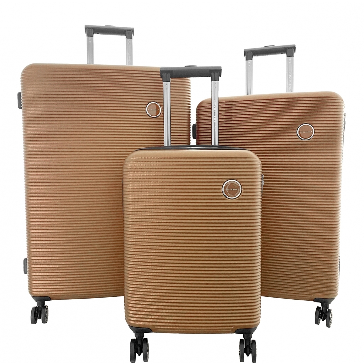 David Jones Lot 3 valises rigides dont 1 valise cabine David Jones ABS TSA