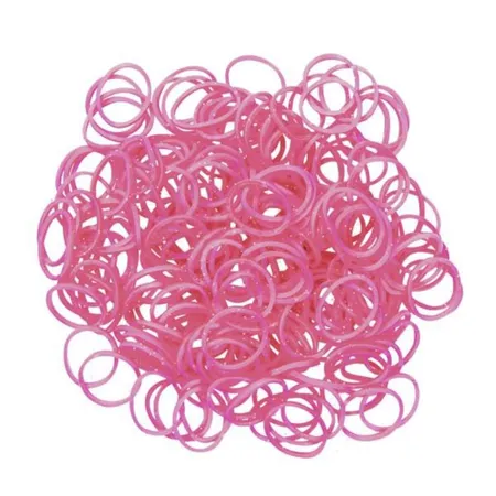 Rainbow Loom® Silikonbänder Glitzer, rot