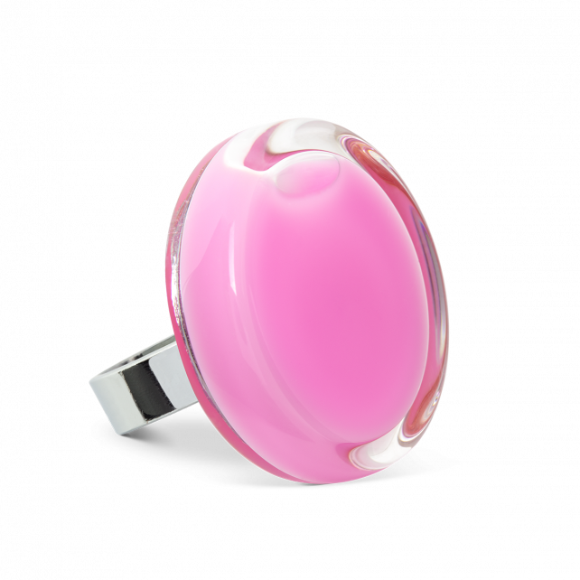 Bague en verre soufflé - Cachou Medium Milk
