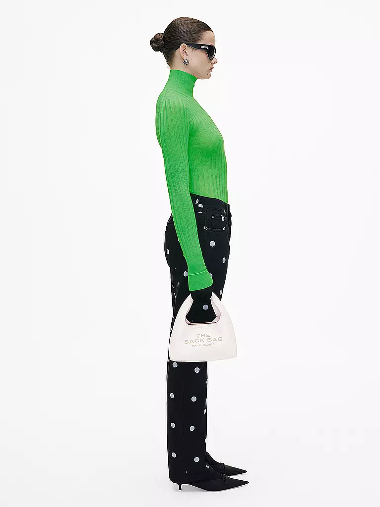 MARC JACOBS Ledertasche - Henkeltasche THE MINI SACK  weiss