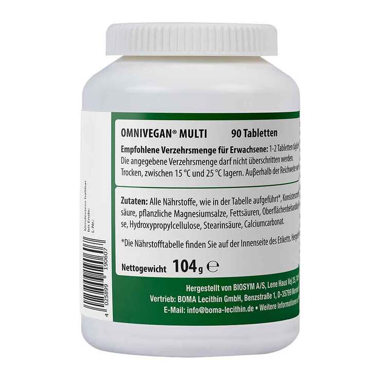 Omnivegan Multi zertifiziert vegan Tabletten, 90 St