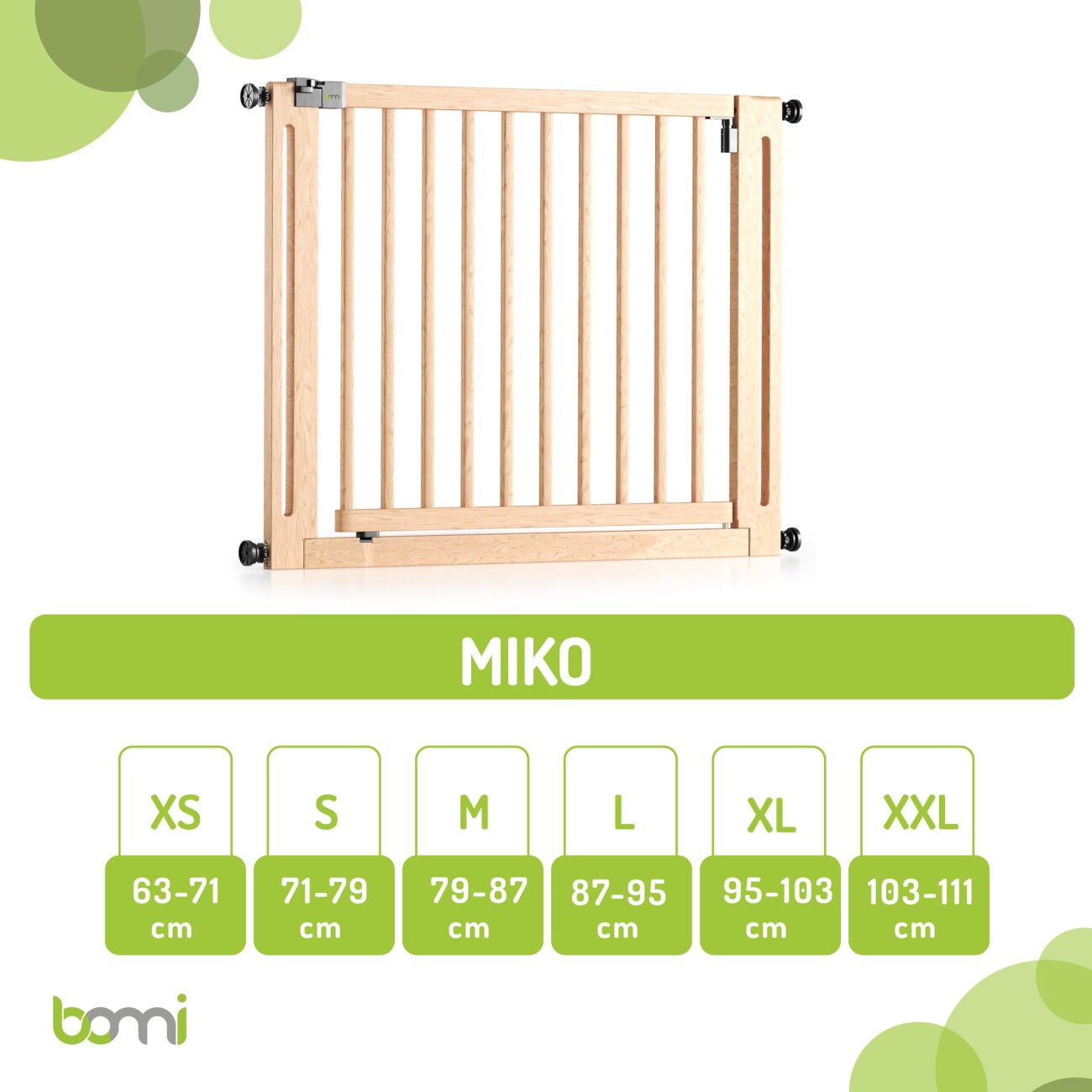 bomi Türschutzgitter Miko 63-111 cm S