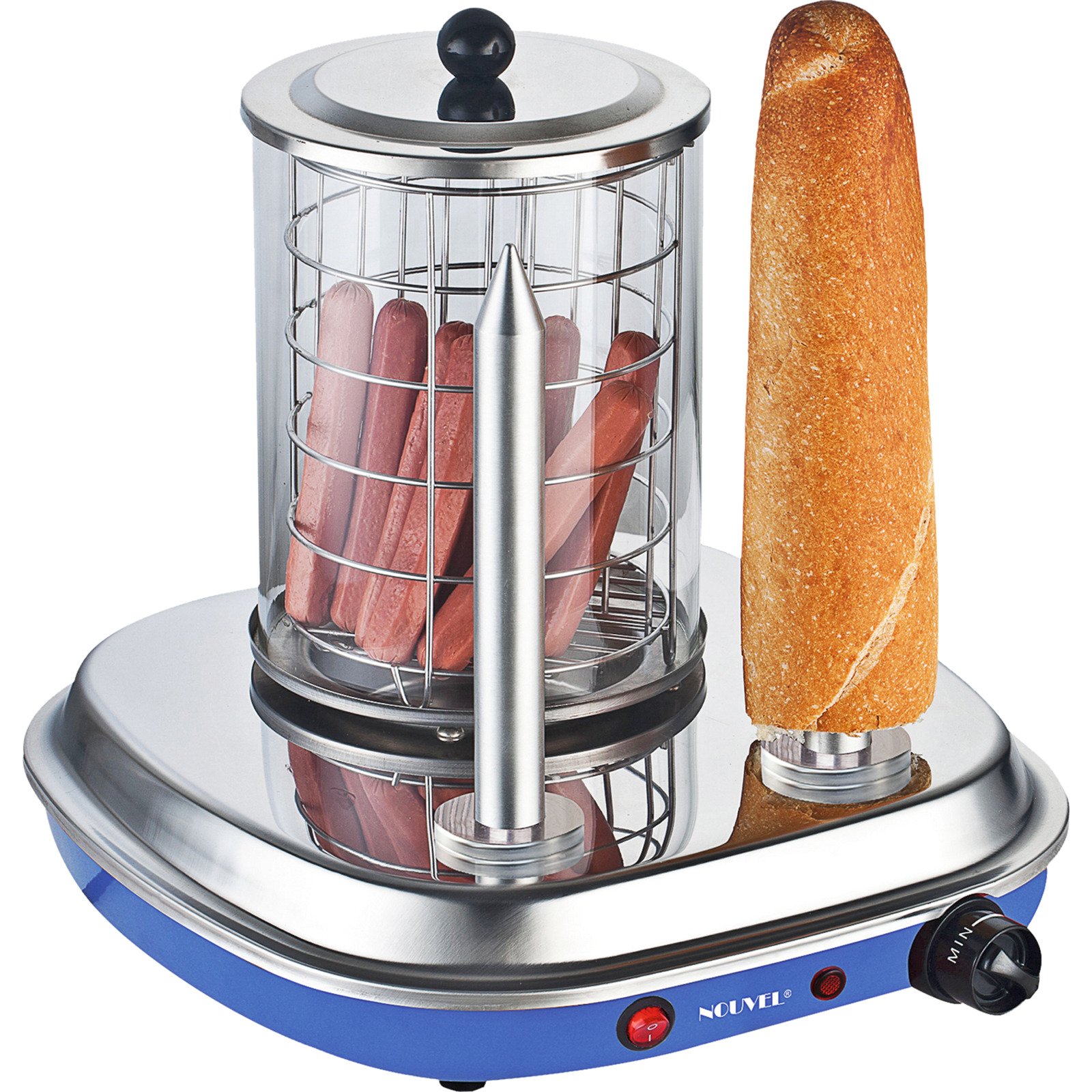 NOUVEL Hot Dog Maschine mit 2 Heizdomen