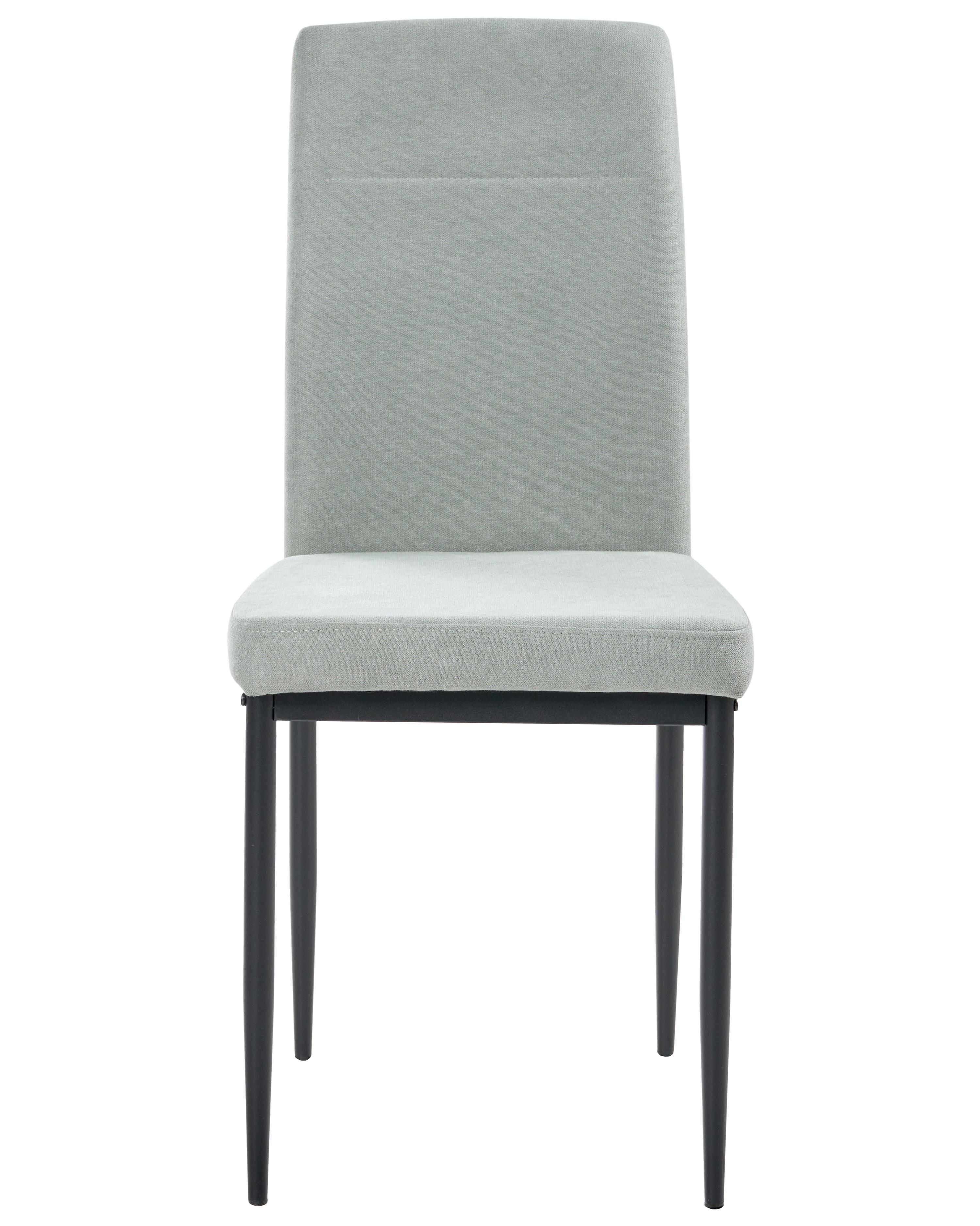 Set van 4 eetkamerstoelen RINER Stof Lichtgroen