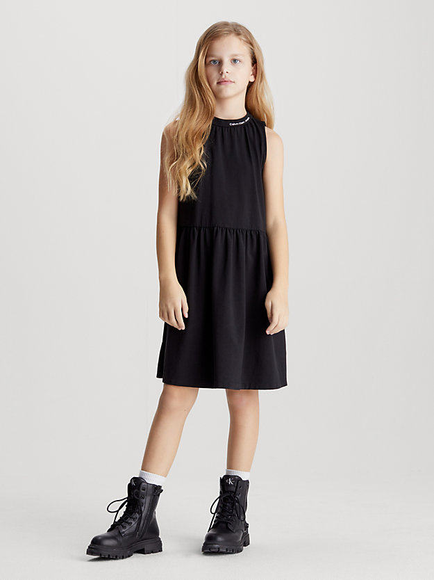 Vestido sem mangas em malha de algodão