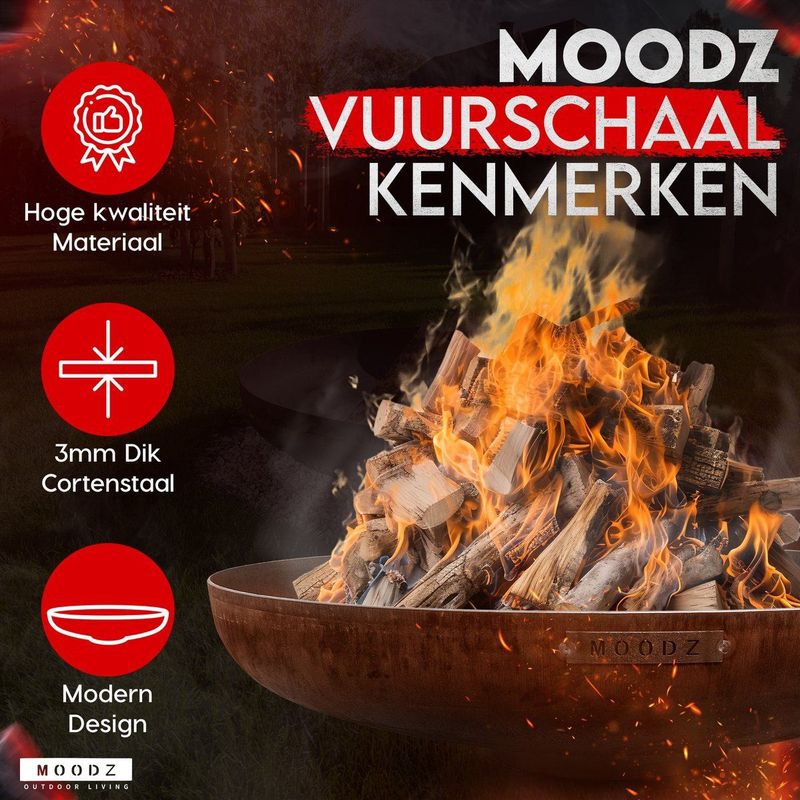 MOODZ - Vuurschaal - Cortenstaal - Ø 100 cm
