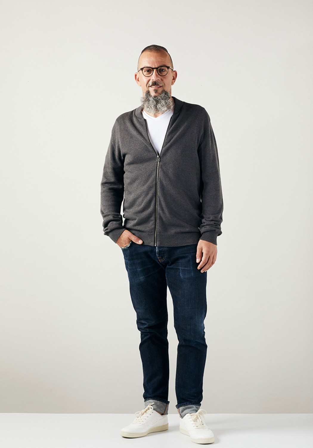 WE ARE ZRCL Herren-Strickjacke Bowler Swiss Edition Onyx