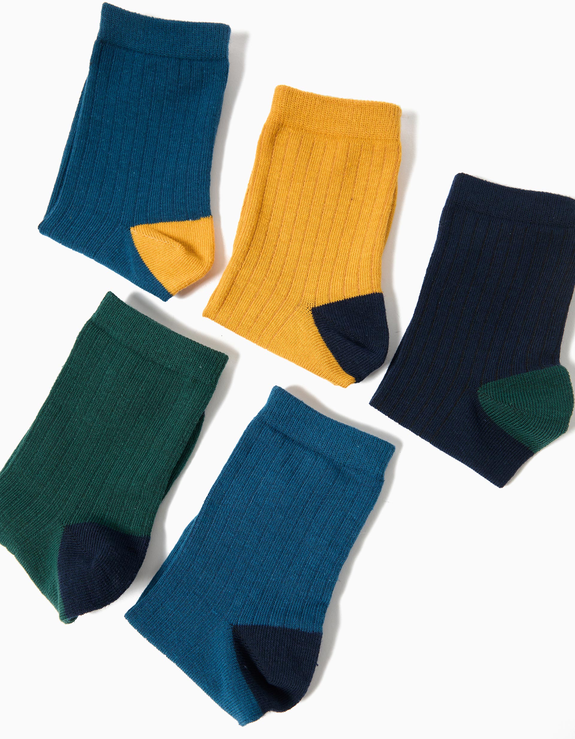 Pack 5 Pares de Meias, Menino, Multicolor
