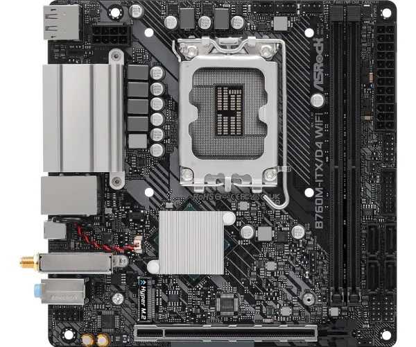 ASRock B760M-ITX/D4 WiFi - Bundkort - mini ITX - LGA1700 sokkel - B760 Chipset - USB-C 3.2 Gen 2x2, USB 3.2 Gen 1 - Wi-Fi 6E, Gigabit LAN, Bluetooth - onboard grafik (CPU påkrævet) - HD Audio (8-kanaler)