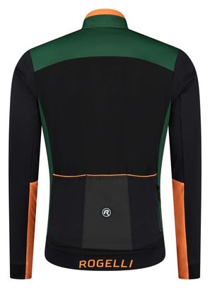 Veste Velo Hiver Rogelli Cadence - Homme - Vert/Noir/Orange