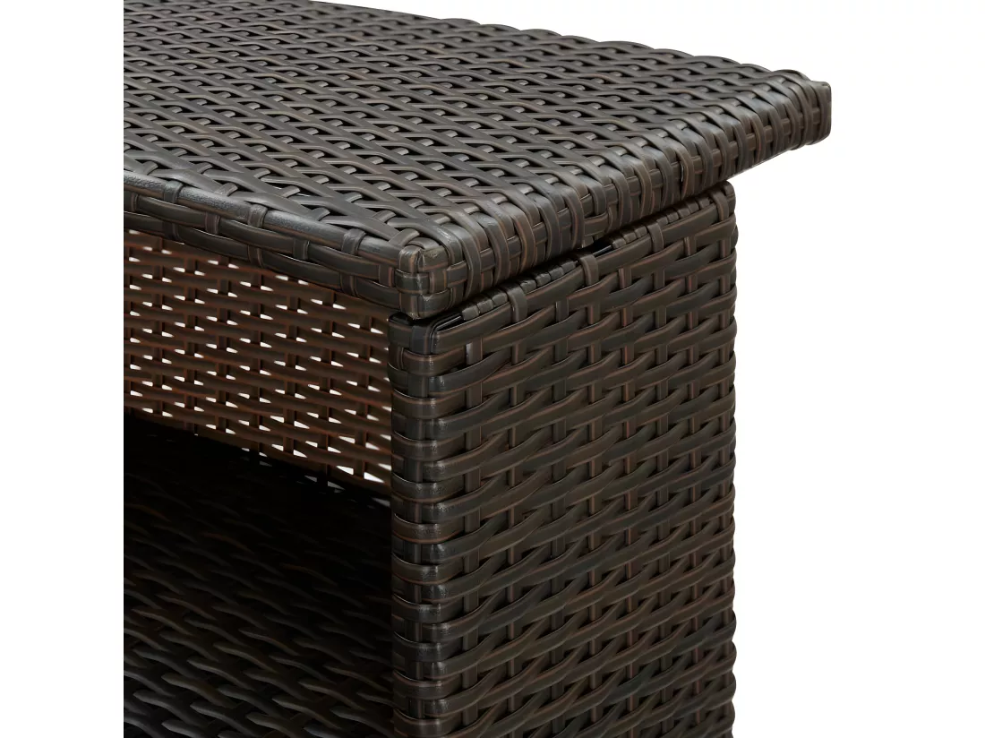 Prolenta Premium - Table de bar de jardin Marron 120x55x110 cm Résine tressée