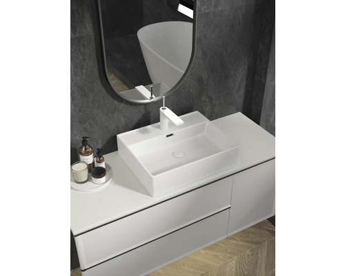 form&style MAKIRA wastafel 55 x 44 cm glanzend wit incl. keramische afvoerplug