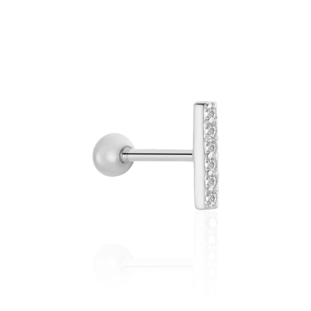 Piercing D'oreilles Unitaire Argent Percival Oxydes De Zirconium