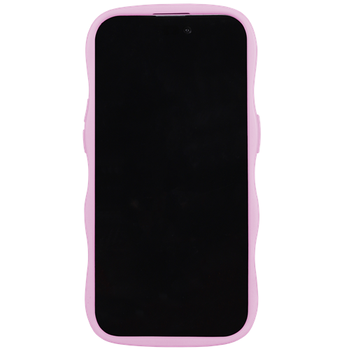 holdit Iphone 15 Pro Transparent Wavy Cover, Lilac/Transparent