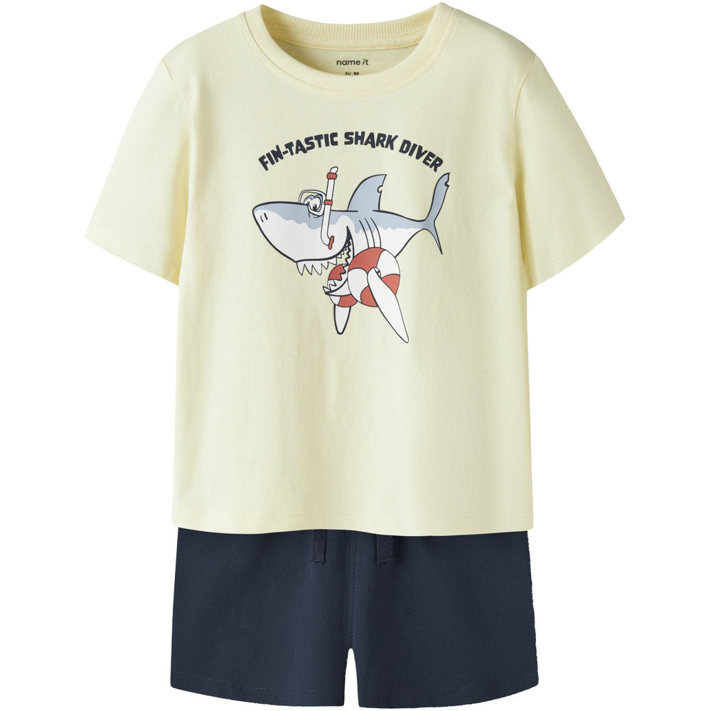 Køb Name It Pear Sorbet Shark Diver Nmmvigor Ss Nreg Top Sæt