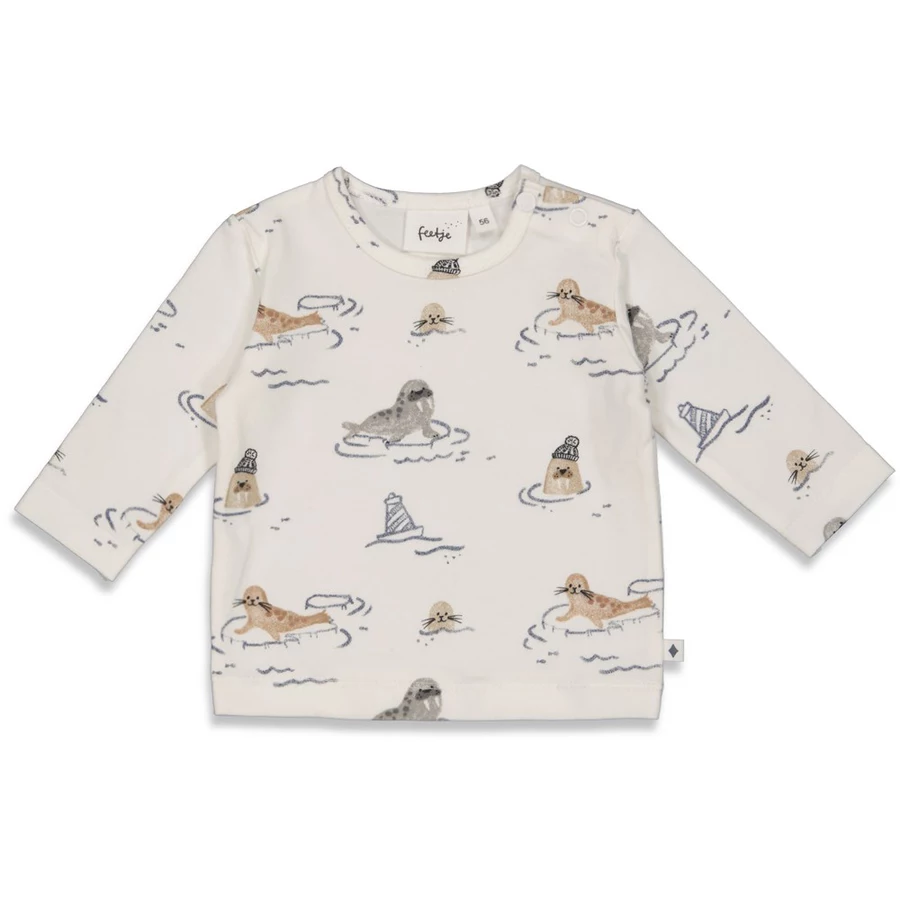 Feetje Langarmshirt Cool As Ever Offwhite
