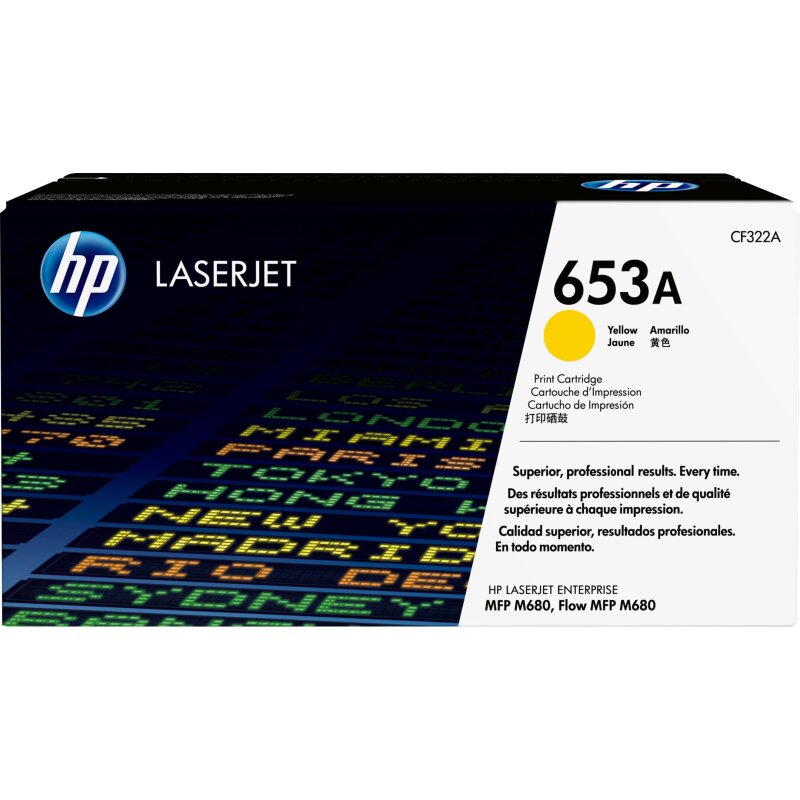 HP 653A toner jaune authentique LaserJet
