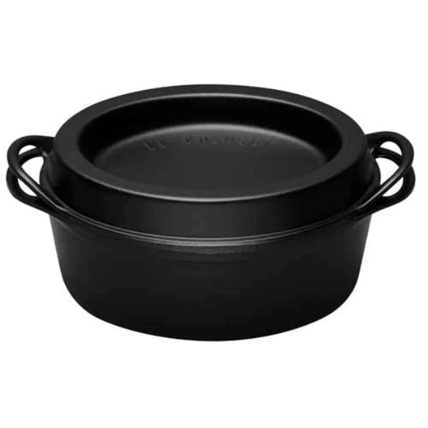 Cocotte fonte ovale Doufeu 32 cm 7,2 L noir mat Le Creuset