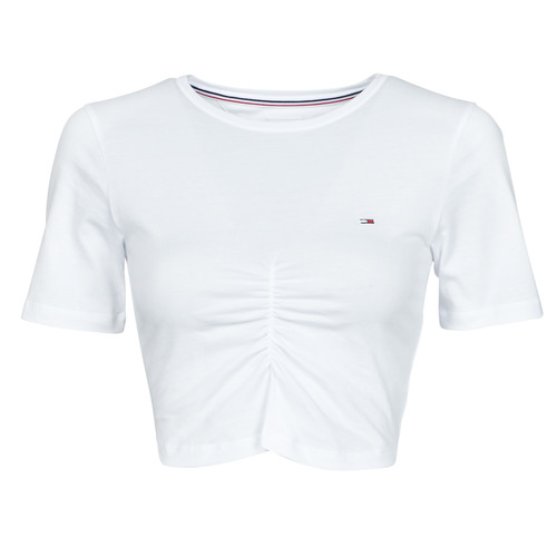 Tommy Jeans - TJW CROP RUCHE TOP - Blanc