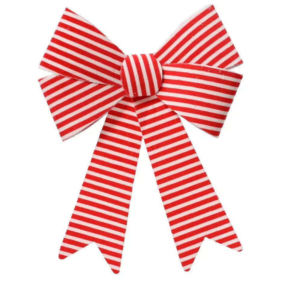 Lot de 2 noeuds (H29 cm) Rayures Rouge