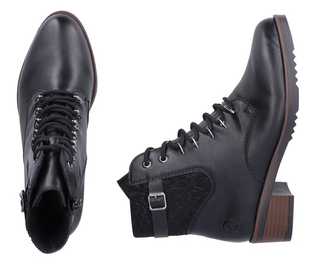 Rieker Schnürstiefelette  , Schnürboots, Trachtenstiefelette, Blockabsatz, Innenreissverschluss