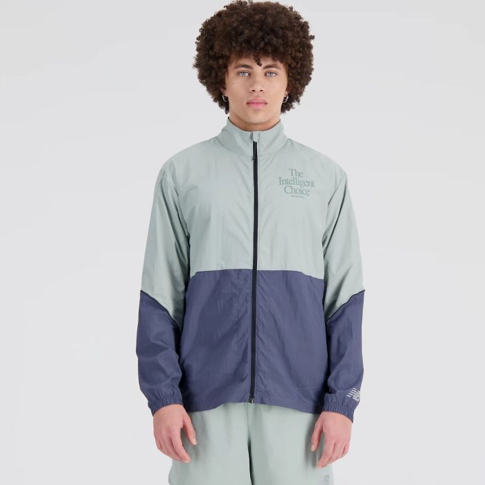 New Balance Herre Jakker Graphic Impact Run Packable Jacket Grøn
