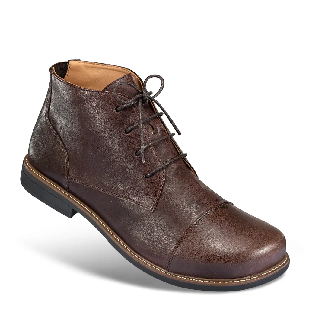 HERREN - Schnürstiefelette ELVIN dunkelbraun