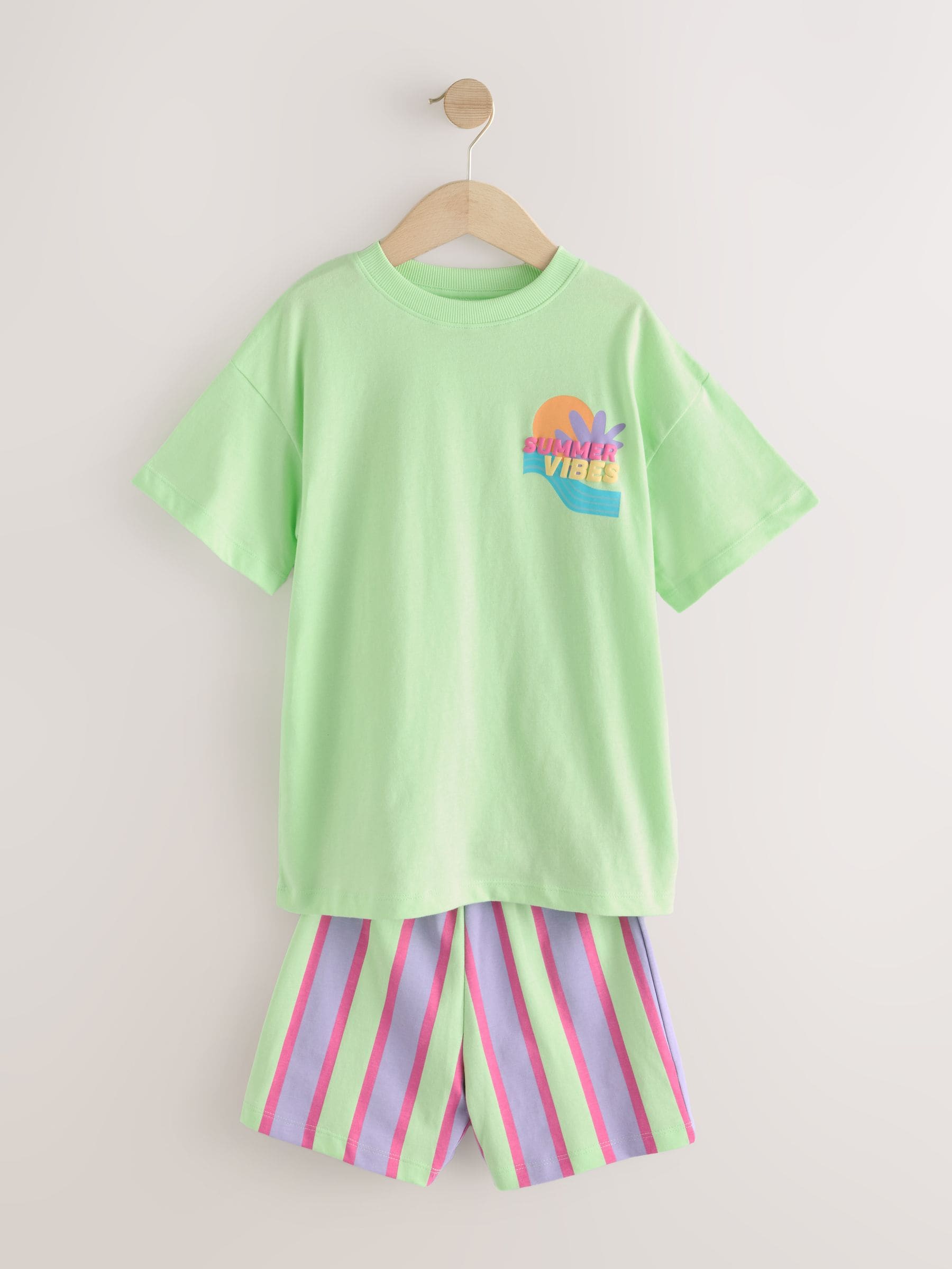 Blauw/Groen - Set van 3 pyjama's (3-16 jr)