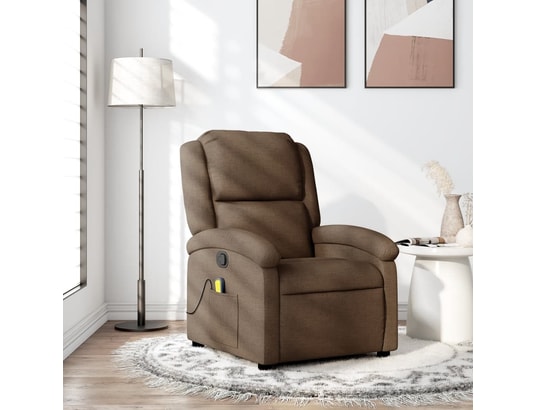 VIDAXL - Fauteuil Relaxation Fauteuil de massage inclinable - Brun - 71x86,5x99,5cm