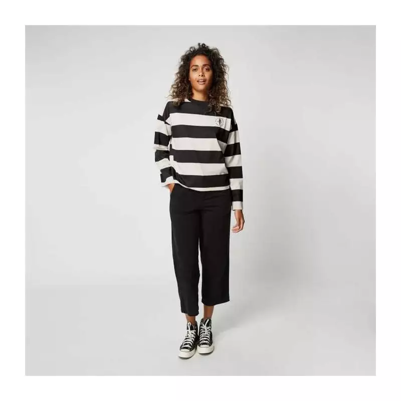 Tee shirt femme MYSTIC The Stripe Tee Black