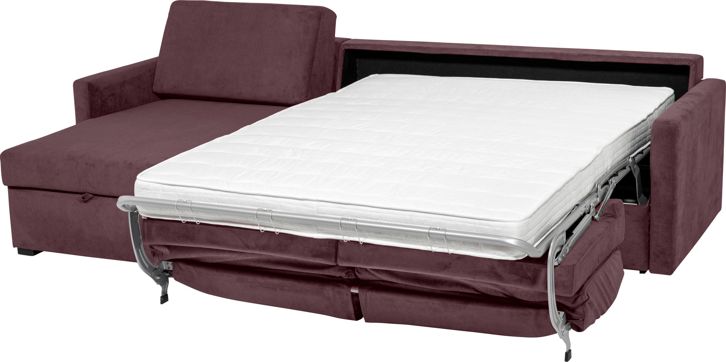 Home affaire Schlafsofa »GOLDPOINT Ecksofa 264 cm, Liegefläche (140/200cm), L-Form,« Bettfunktion, Bonell-Federkernmatratze und Dauerschläfer-Funktion