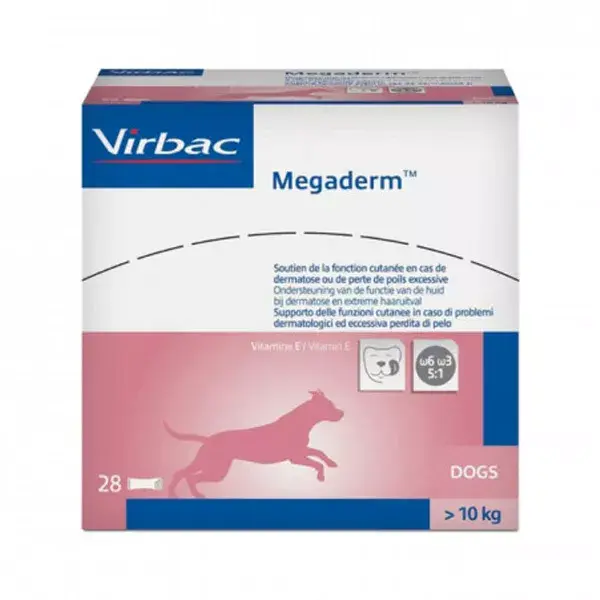 Virbac Megaderm para cães +10kg, 28 sachês