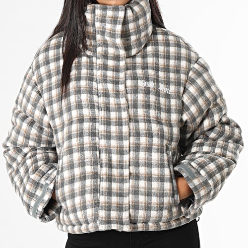 Veste A Carreaux Femme W33592MOW Gris Beige