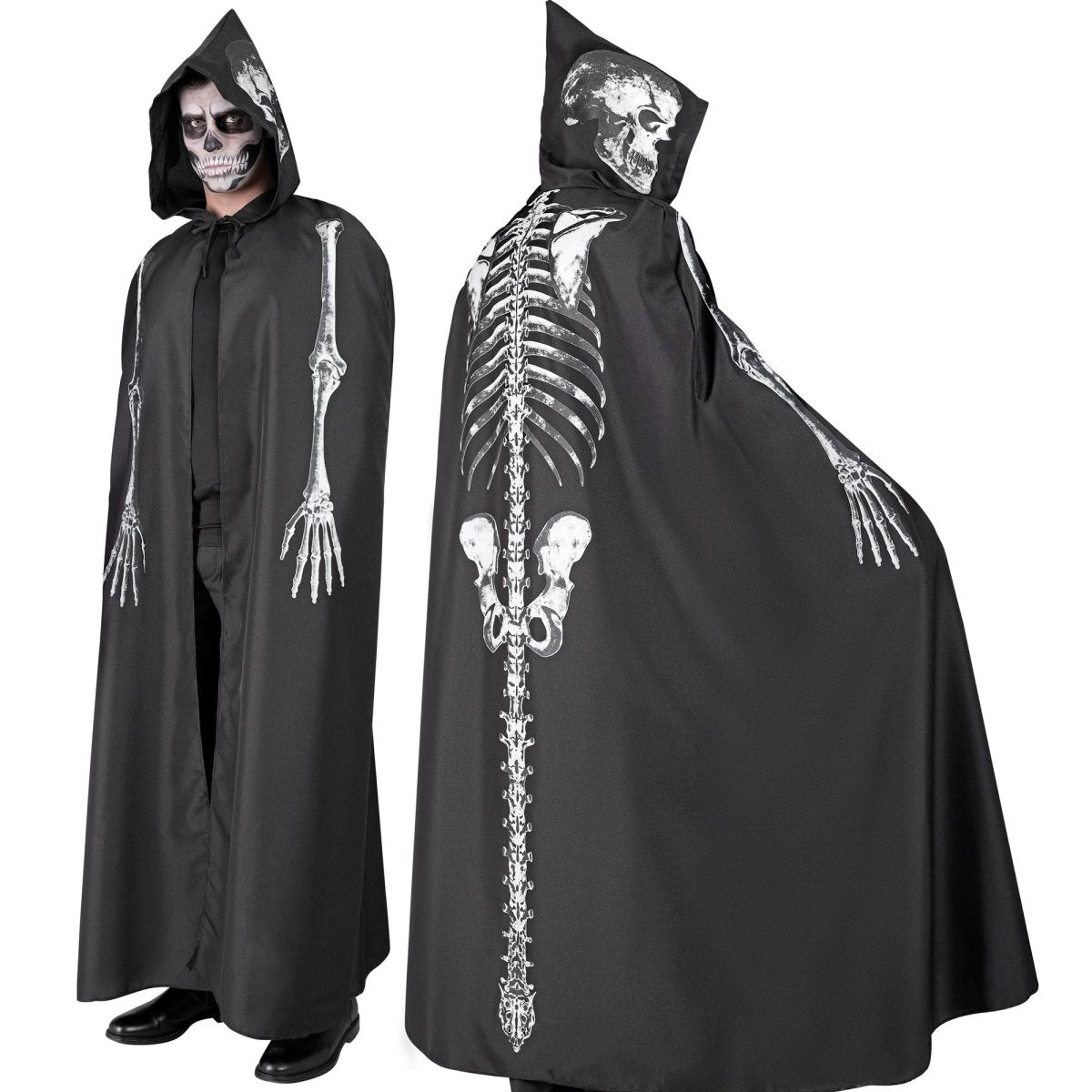 Halloween Cape Skelet 1,5m