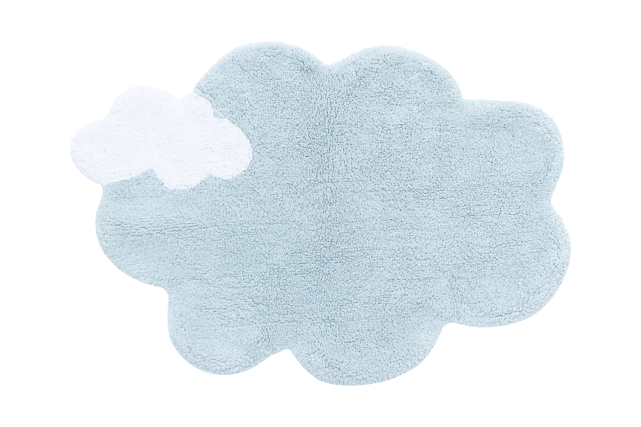 MINI-UNES - Tapis rectangulaire lavable en coton | Bleu