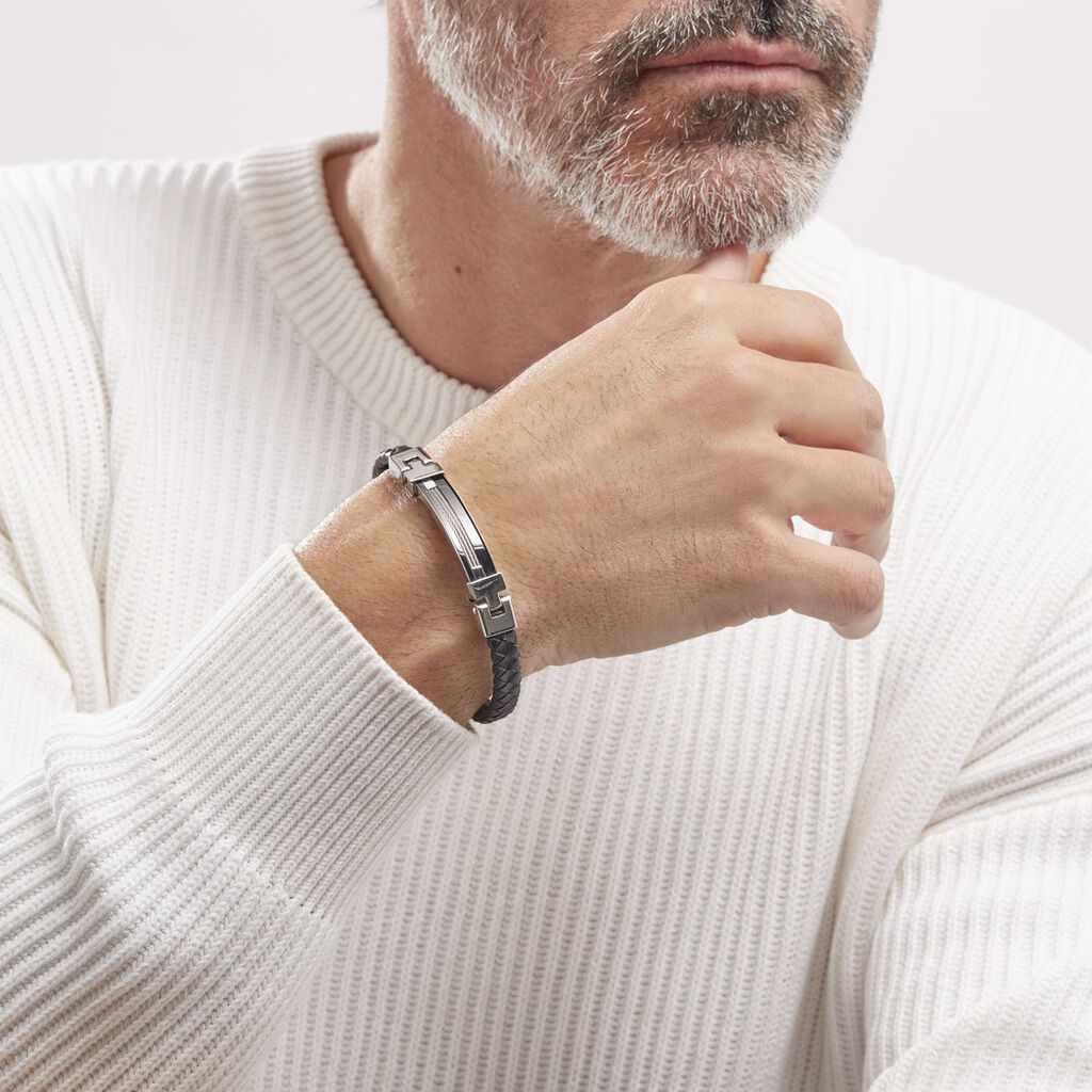 Bracelet Yannick Acier Blanc