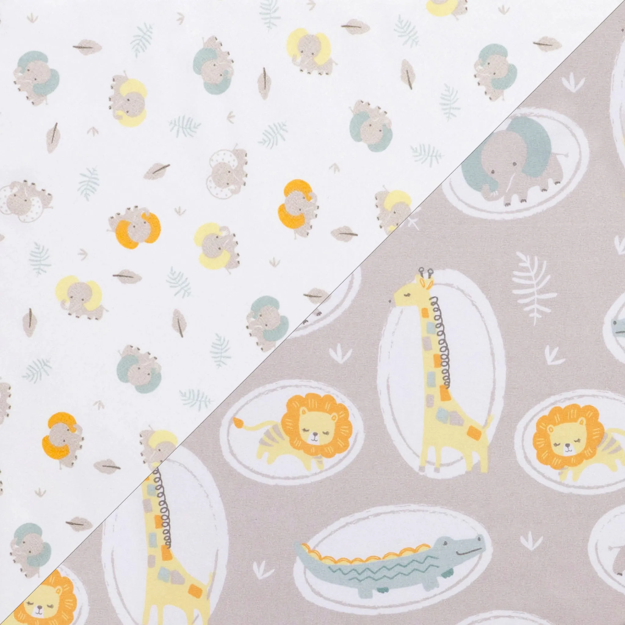 Trend Lab Drap Contour pour Lit de Bébé Paquet de 2 - Jungle