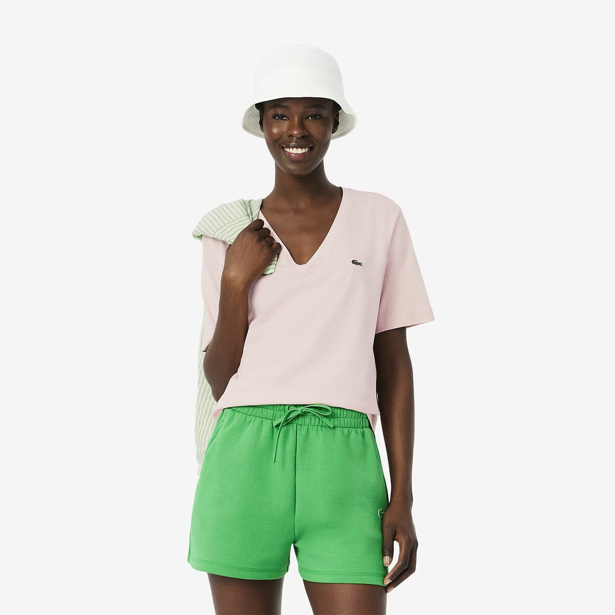 Camiseta LACOSTE com decote em V