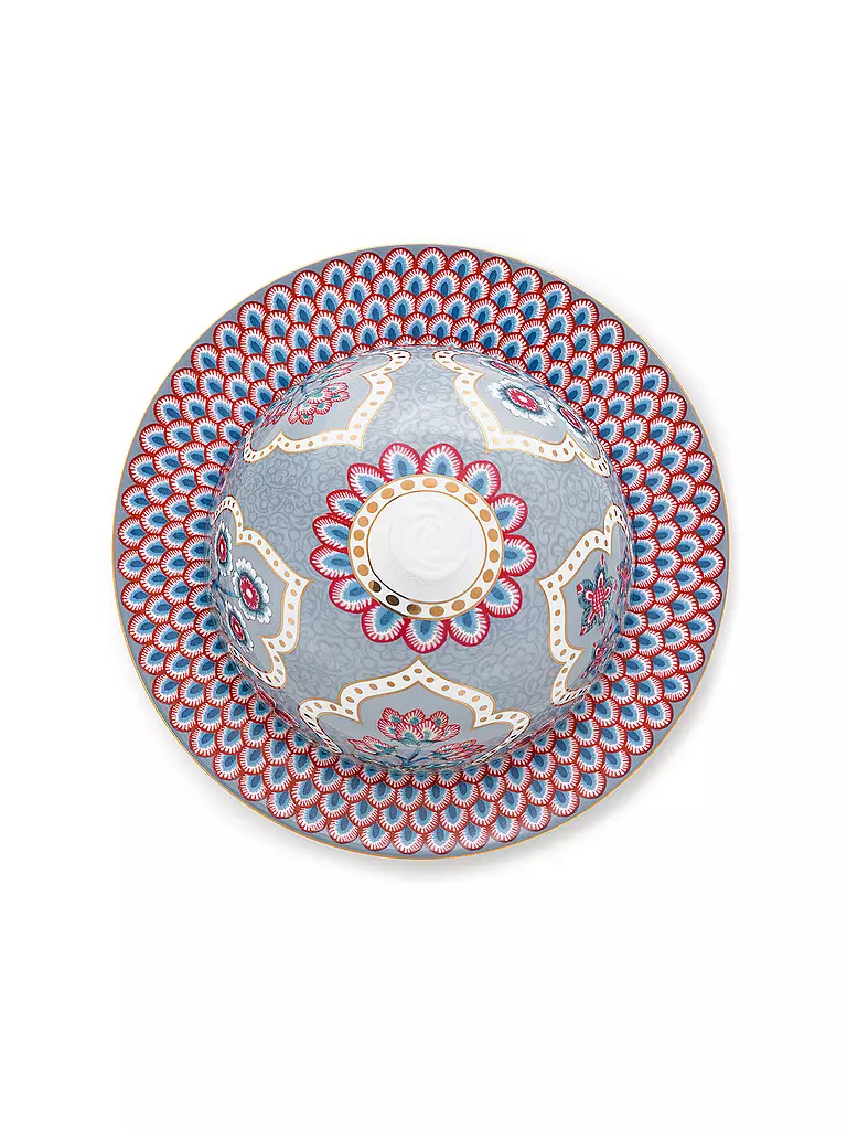 PIP STUDIO Butterdose rund 17x8cm FLOWER FESTIVAL Light Blue hellblau