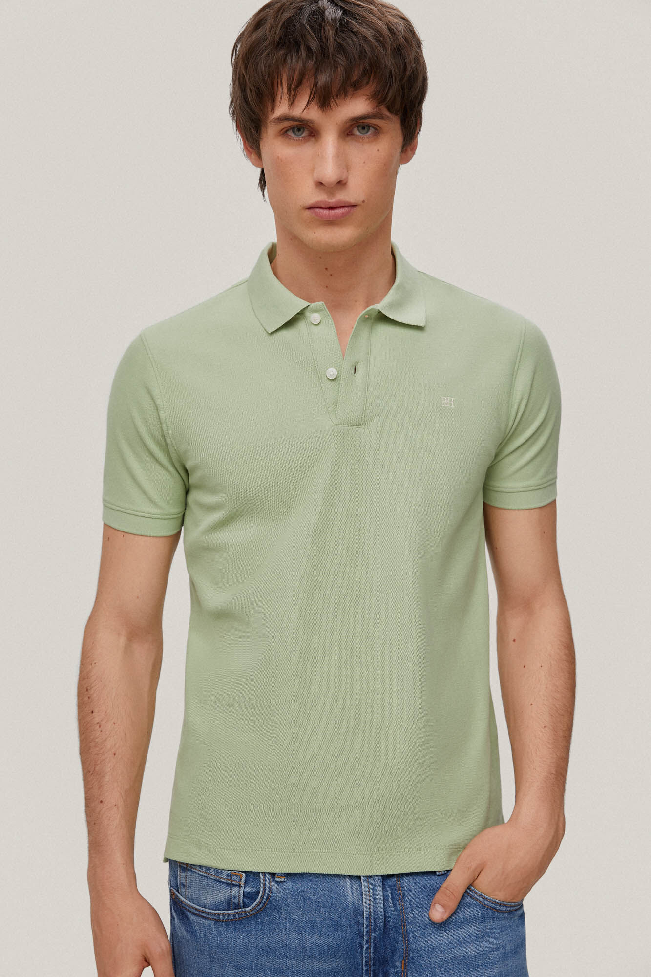 Camisa polo slim fit anti-odor - Verde