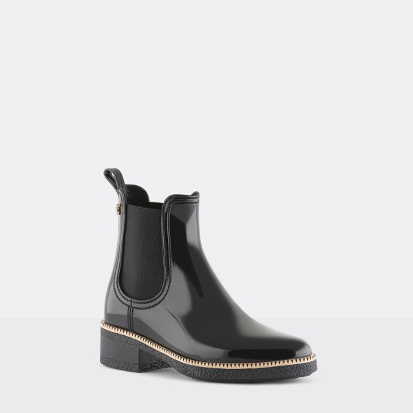 Lemon Jelly Botas Femininos Chuva Pretos Salto AVA 42