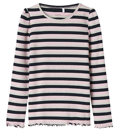 Name It Bluse - Rib - NmfBalisa - Dark Sapphire m. Streifen/Glim