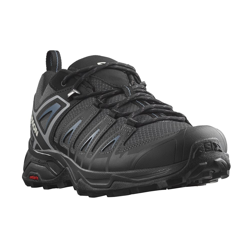 Salomon ULTRA PIONNIER AERO - Chaussures randonné Homme black/ebony/blue ashes