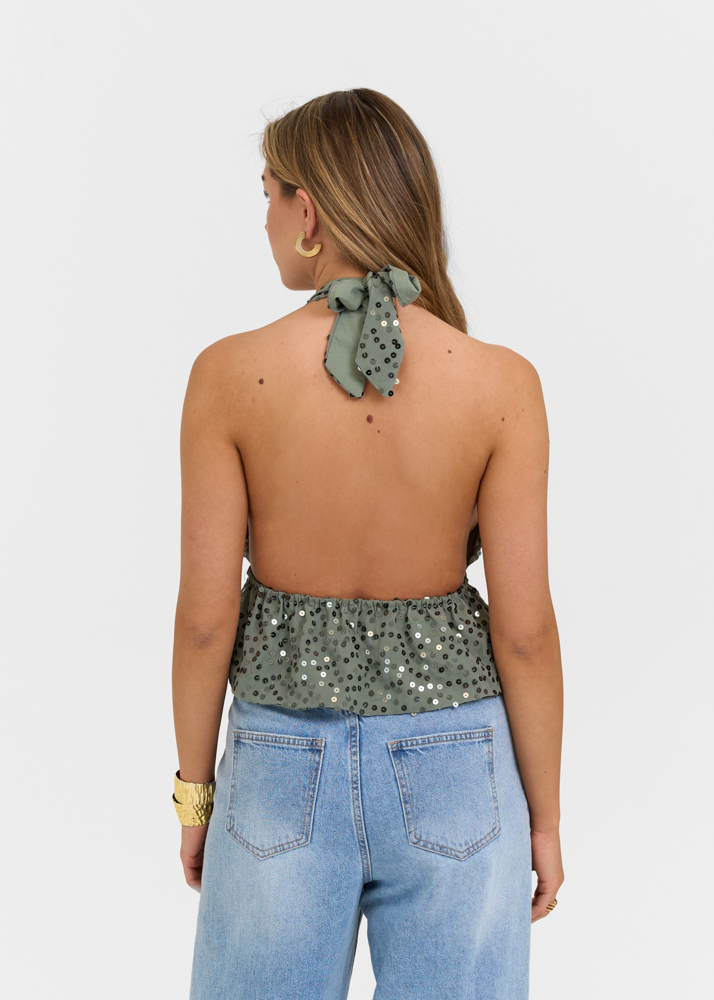 Mara halter top khaki