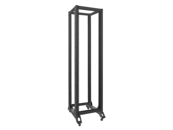 Lanberg - Rack åben ramme - 4-pæl - sort - 42U - 19