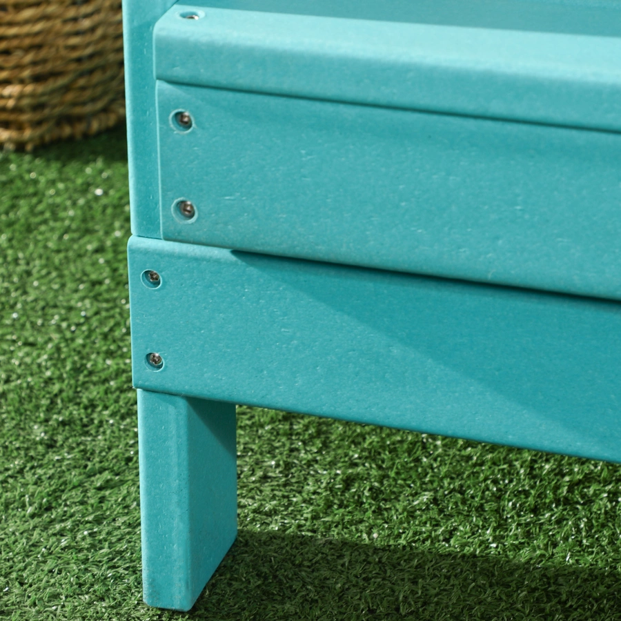 Outsunny Gartenstuhl mit ergonomischem Design blaugrün
