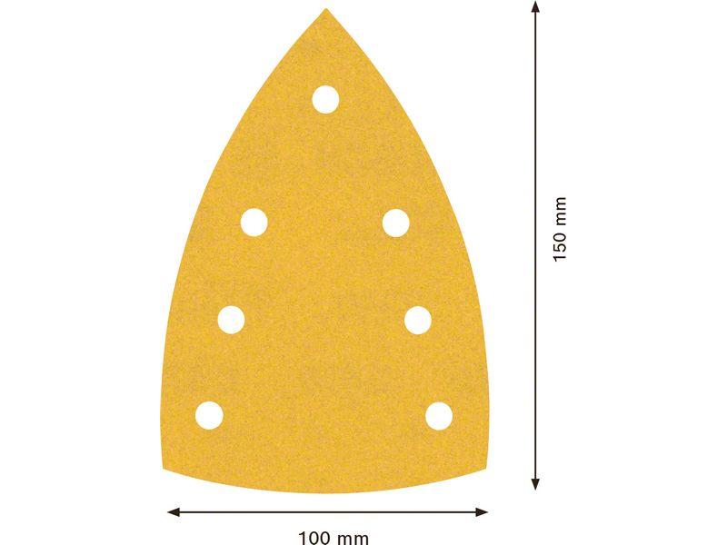 Bosch Professional Schleifpapier EXPERT C470, 100 x 150 mm, Schnelles Schleifen von Farbe und Holz