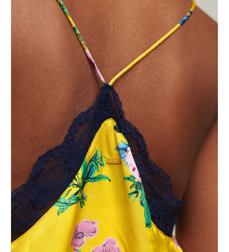 Regata amarela de cetim da Superdry
