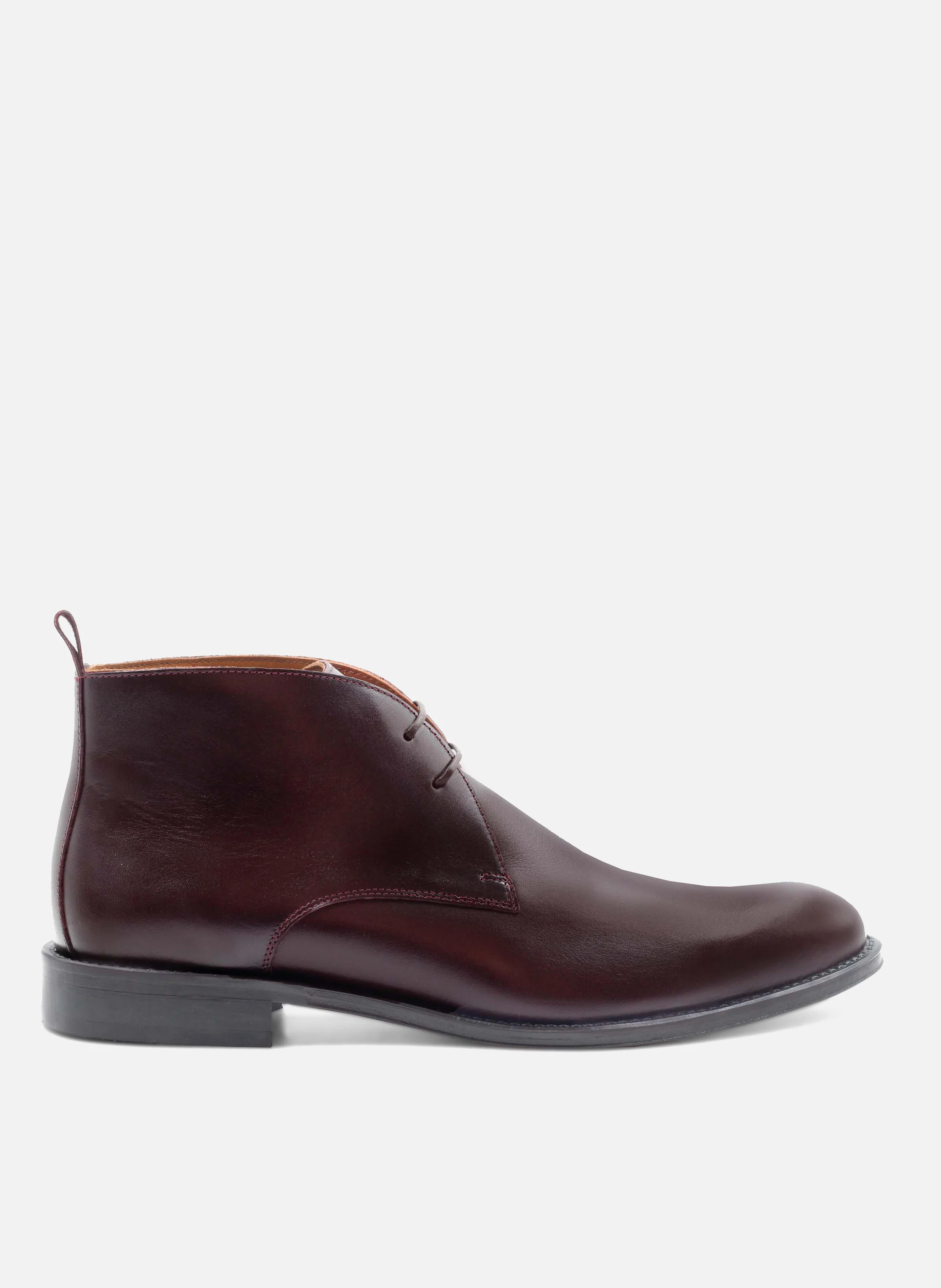 Desert boots cuir lisse | Rouge